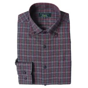 [롯데백화점]카운테스마라 22F/W 버튼다운 체크기모 일반형긴팔CDCV4C2135G0