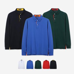 긴팔 드라이쿨 배색 카라티셔츠 (5컬러 XS~XXL 남녀공용)