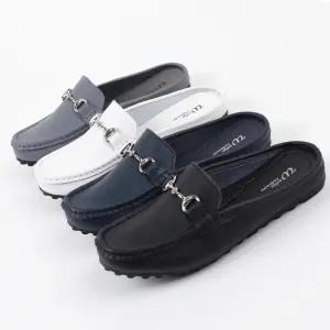 울리 천연가죽 가벼운 여성 컴포트 로퍼 사무실 슬리퍼