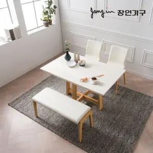[롯데단독]  아마르 대리석 4인 식탁세트 (혼합형)