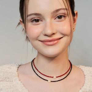 [Hei][권은비,윤세아,엄지,이찬혁,김가은,우주소녀 수빈,오하영 착용]rose spinel choker necklace