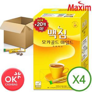 [동서식품]맥심 모카골드 마일드 커피믹스 800T 한박스 (180T+20T X4개) /인스턴트믹스커피/이나영커피