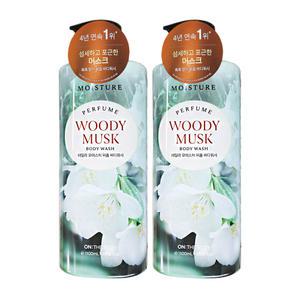 엘지 온더바디 데일리 모이스처 퍼퓸 바디워시 우디 머스크향 1100ml 2개 샤워