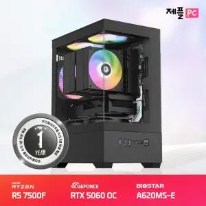 AMD 라이젠5-5세대 7500F Biostar A620MS-E PNY 지포스 RTX 5060 OC D7 8GB Dual FanC 홈엔터 X02