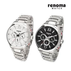 [NS홈쇼핑][RENOMA] 레노마 듀얼타임 남성용 메탈시계 RE265 2종중 택1[33697463]