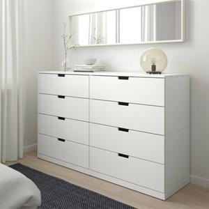 이케아 NORDLI 노르들리 8칸서랍장 화이트 160x99cm