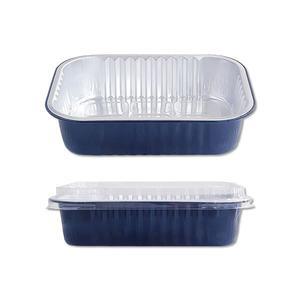 [기타]삼아 알루미늄 사각용기 730ml 블랙 용기만 175개 뚜껑선택