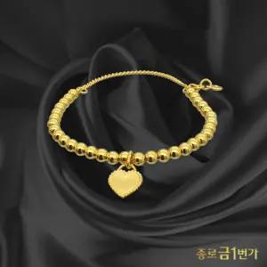 [종로금1번가] 여자 순금 팔찌 프레임 하트볼  11.25g