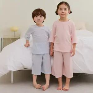 [보리보리/아이숲]솔리드 모달메쉬 통큰칠부실내복(5color)