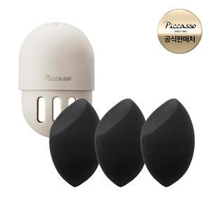 [피카소] 블랙 머쉬멜로우 스펀지 3P+스펀지 케이스 기획세트