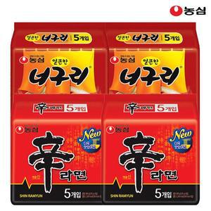 [농심] 봉지라면 혼합 20봉(신라면10봉+너구리10봉)