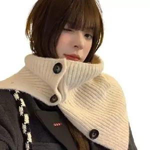 [셀러허브 패션][JHQS84VM_4B]패션 낚시넥워머 단추 겨울 방한용 넥워머