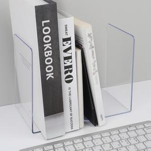 책정리 북엔드 북엔드 L형 책진열대 철제북엔드 북앤드 bookend 투명 2P 책꽂이