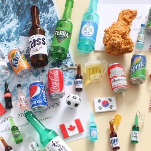 소주 맥주 음료수 닭다리 만국기 미니어쳐 냉장고자석 마그넷 작지만 강력한 귀여운 메모홀더 현관문자석