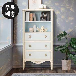 미미 마호가니원목 엔틱 책꽂이 5단 서랍장 인테리어