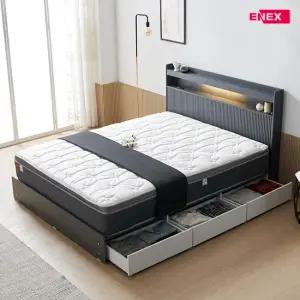 [한정특가]액티브 템바보드 LED 서랍형 침대 SS-본넬매트리스