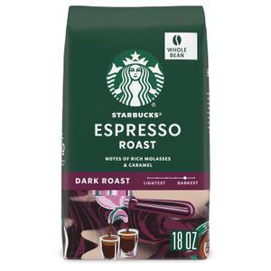 Starbucks 스타벅스 홀빈 커피, 다크 로스트 에스프레소 로스트, 100% 아라비카, 1봉(18온스)