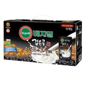 베지밀 (파우치) 검은콩 아몬드와 호두 두유 190ml, 45개