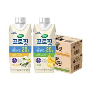 셀렉스 프로핏 밀크 바닐라 250ml, 18개 + 드링크 바나나 250ml, 18개