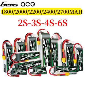 젠스 에이스 리포 배터리 1800/2000/2200/2400/2700mAh 2S 7.4V 11.1V 22.2V 20C 45C T/XT60 플러그 FPV 드