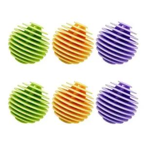 세탁물 엉킴방지 실리콘 세탁볼 혼합색상 6pc 실리콘세탁볼 건조기볼 엉킴방지 런드리볼