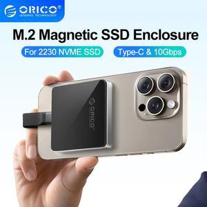 SSD 인클로저 마그네틱 M.2 2230 NVME 맥세이프 케이스 USB C 3.2 GEN2 에서 PCI E 15 프로 맥스 레스 맥북용