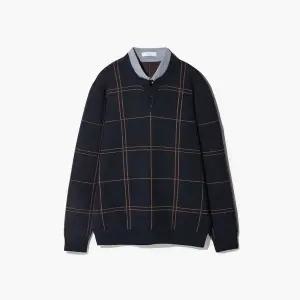 [하프클럽/에스티코]WARM 헨리넥 레이어드 셔츠 네이비 (클래식핏) DKTVD14CCN