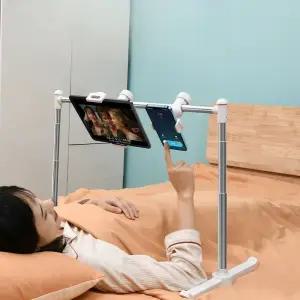화이트 침대자바라 스탠드형 태블릿 핸드폰 누워서보는 거치대