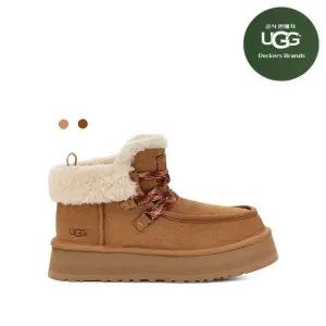 [백화점정품] 25년SS 어그 UGG 공식[WOMEN] 양모 칼라 캐주얼 부츠 (펀카라 캐빈 커프)1665303539,16653035