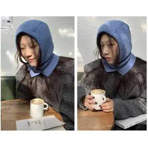 [콩심팥심]여자 데이트 넥워머 겨울 귀여운 후드 여행 나들이