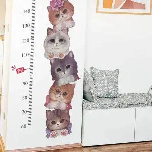 [골드스마일]키재기 시트지 고양이 키재기스티커 시트지스티커