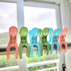 파스텔 빨래집게 6P 1세트 빨래집게 이불집게 양말집게 다용도집게 대형집게 이불빨래집게 양말빨래집게