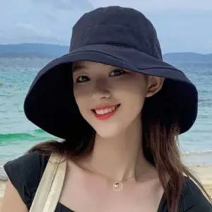 [골드스마일]여자 여름 버킷 연예인 모자 와이드 햇빛 가리개 햇