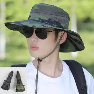 [골드스마일]여름 햇빛 가리개 남성 카우보이 스타일 낚시 모자