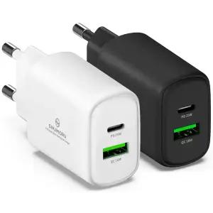[O-PD 25W 고속충전기 2포트] 멀티 어댑터 C타입 USB 스마트폰 초고속 충전 휴대폰 핸드폰 애플 삼성