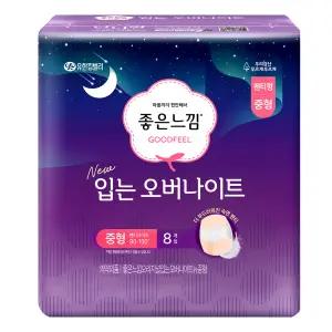 좋은느낌 생리대 입는 오버나이트 중형 팬티형 8개입