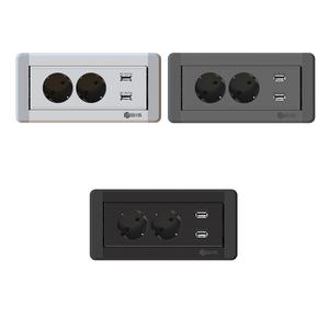 BIS 스마트 빌트인 USB 멀티회전콘센트 BID-202M 매립형 USB 스마트빌트인2구 콘센트
