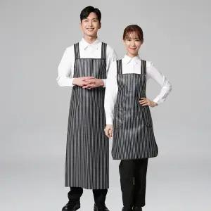 블랙줄 메쉬 우레탄 앞치마(대)-미술 공방 커피숍 미용 플로리스트