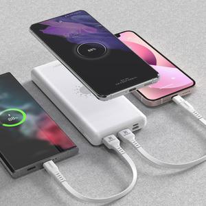 멀티 고속충전 무선W 보조배터리 10000mAh (CtoC케이블+흡착패드)