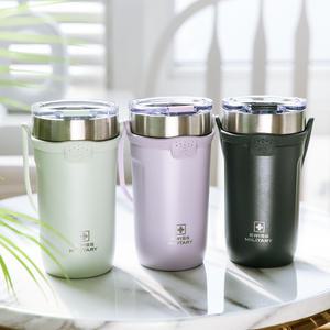 스위스밀리터리 (실리콘 손잡이)휴대하기 편리한 스트랩 텀블러 530ml
