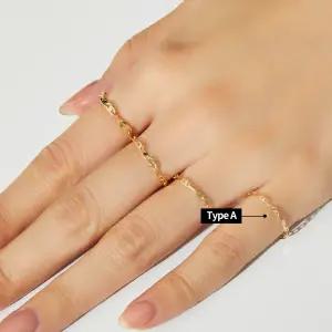 14K 신 사다리 체인 금 반지 Type A