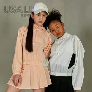 [유솔]애플아울렛# 오버핏 배색 크롭 아노락 ULSR23S51