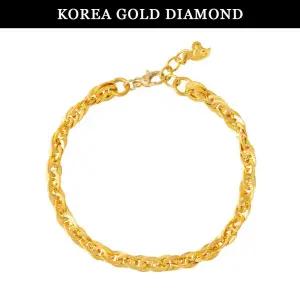갤러리아 순금 24k 팔찌 여자 금 커브 체인 11.25g