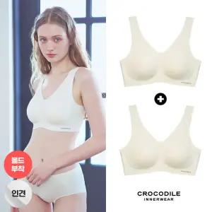 [크로커다일 언더웨어][크로커다일] 라이크라 인견쉘론 몰드부착 V넥 감탄브라 2종 CDWBR5N29_2