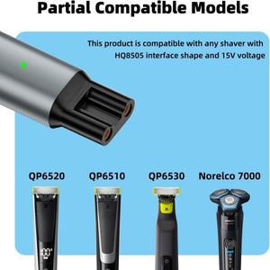어댑터 필립스 Norelco One Blade Pro QP6510 수염 트리머용 LISI 15V Type-C 면도기 어댑터 충전 변환기