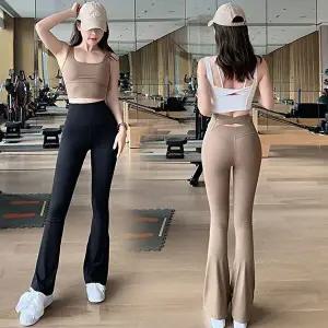 글램핏부츠컷팬츠 필라테스 롱 바지 운동복 슬림 무지-WFA75B1