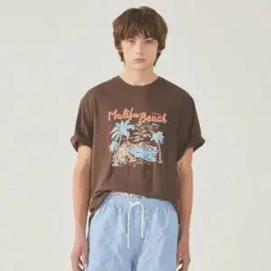 [롯데백화점]후아유 남녀공용 Beach Color Printing T-shirt WHRPF2621M