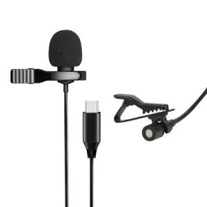 RX-2655 C타입 스마트폰 휴대용 핀마이크 1.5m/방송 컴퓨터 회의 게이밍 수업 녹음 인터뷰 유튜브 핸드폰