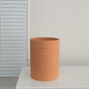테라원 국산 원통형 14x18cm 황토 토분