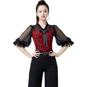 스포츠 사교 댄스상의 성인 살사 엄마선물 왈츠 긴팔